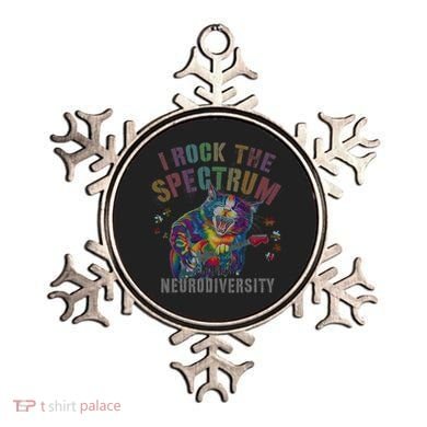 Funny I ROCK THE SPECTRUM Autism Awareness Dad Support Ornament