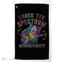 Funny I ROCK THE SPECTRUM Autism Awareness Dad Support Golf Towel thumb 0