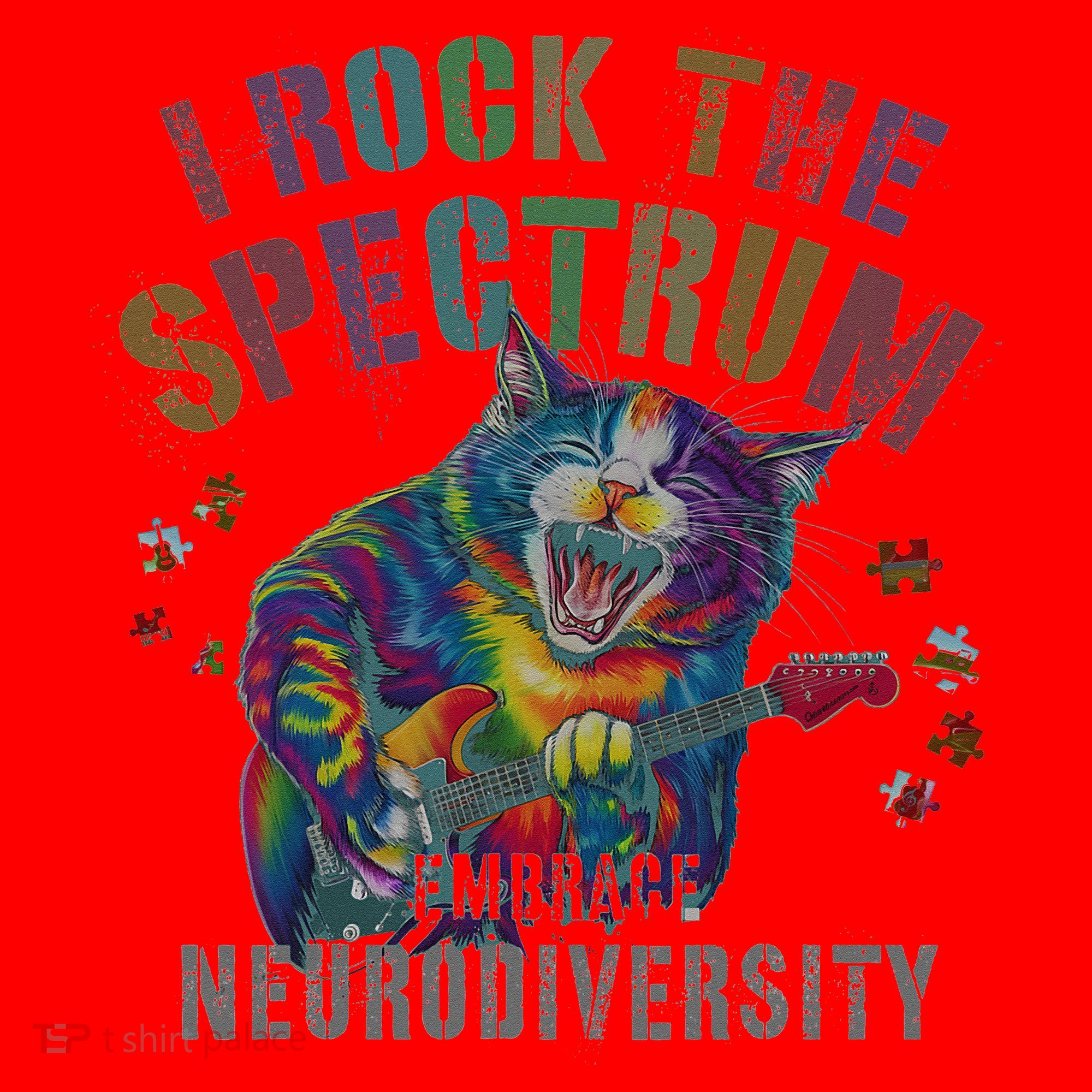 Funny I ROCK THE SPECTRUM Autism Awareness Dad Support Santa Hat