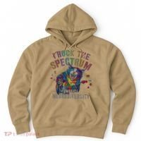 Funny I ROCK THE SPECTRUM Autism Awareness Dad Support Hoodie thumb 0