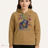 Funny I ROCK THE SPECTRUM Autism Awareness Dad Support Hoodie thumb 5