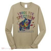 Funny I ROCK THE SPECTRUM Autism Awareness Dad Support Long Sleeve Shirt thumb 0