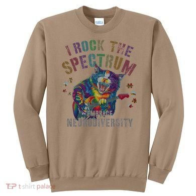 Funny I ROCK THE SPECTRUM Autism Awareness Dad Support Sweatshirt