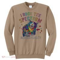 Funny I ROCK THE SPECTRUM Autism Awareness Dad Support Sweatshirt thumb 0
