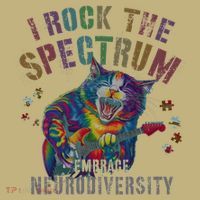 Funny I ROCK THE SPECTRUM Autism Awareness Dad Support Sweatshirt thumb 2