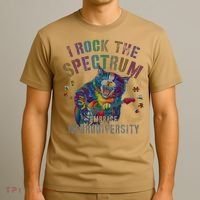 Funny I ROCK THE SPECTRUM Autism Awareness Dad Support T-Shirt thumb 3