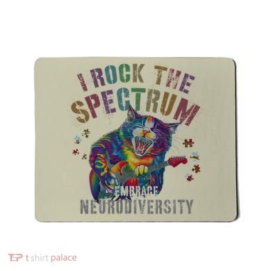 Funny I ROCK THE SPECTRUM Autism Awareness Dad Support Mousepad