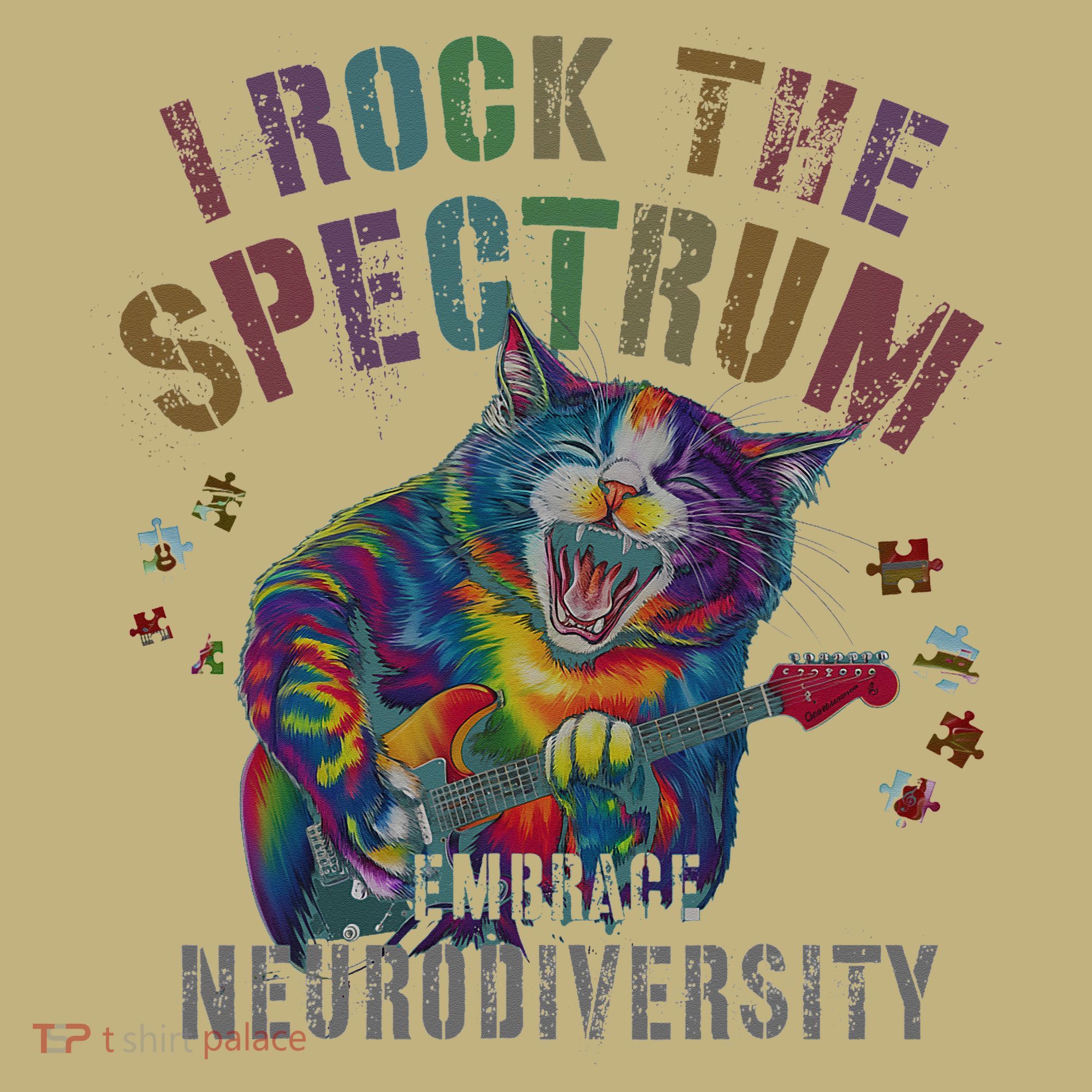 Funny I ROCK THE SPECTRUM Autism Awareness Dad Support Mousepad