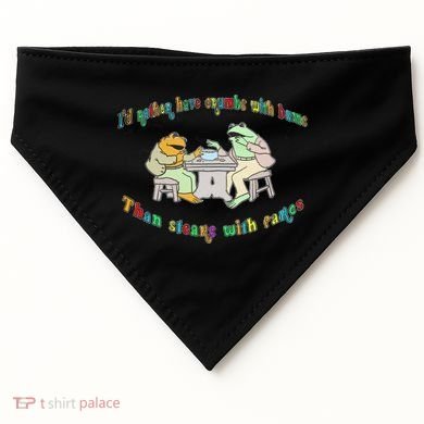 Frog I'd Rather Have Crumbs With Bums USA-Made Doggie Bandana