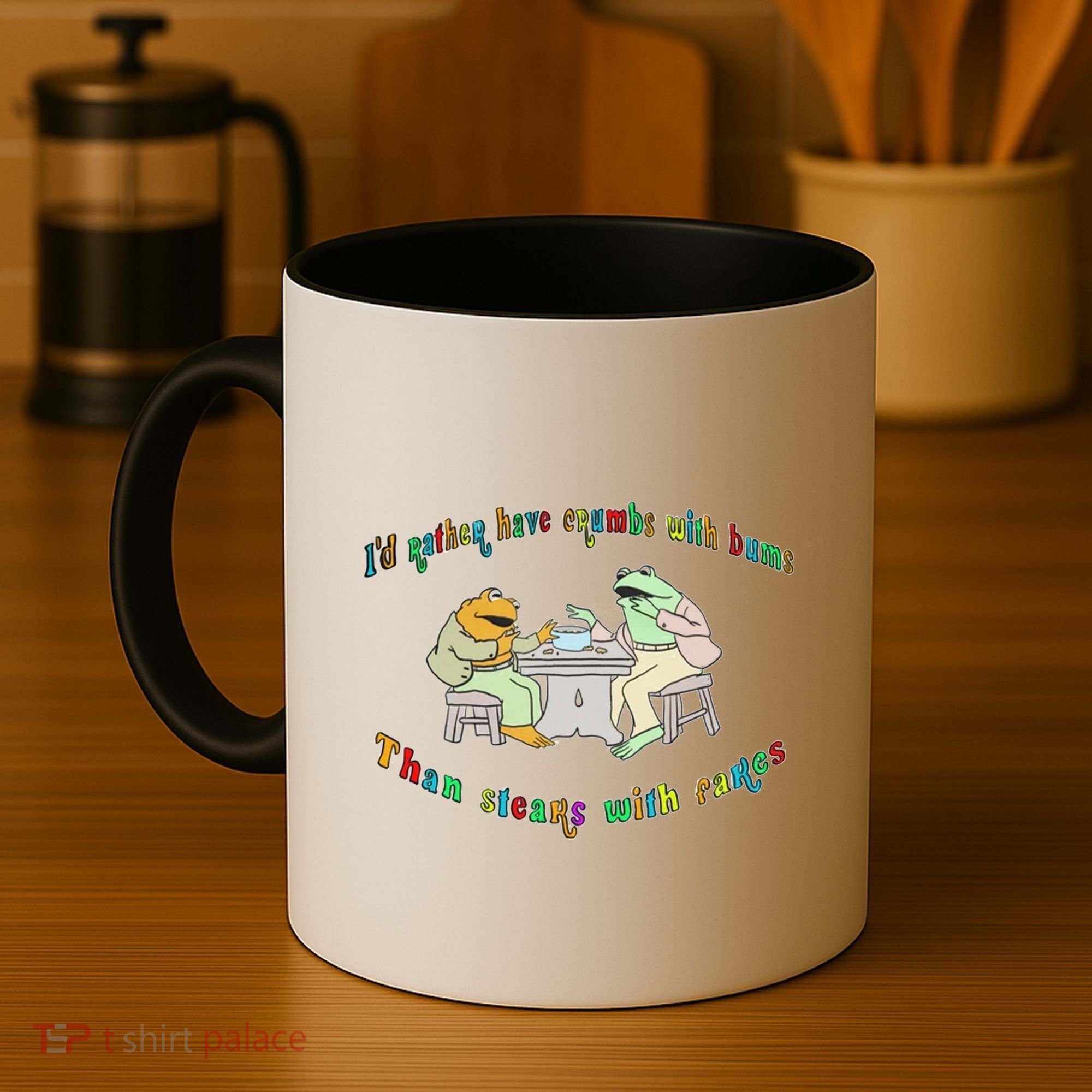 Frog I'd Rather Have Crumbs With Bums Coffee Mug