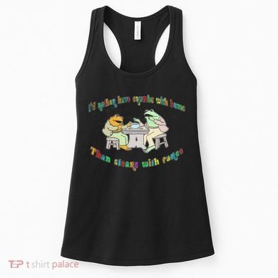 Frog I'd Rather Have Crumbs With Bums Women's Tank Top