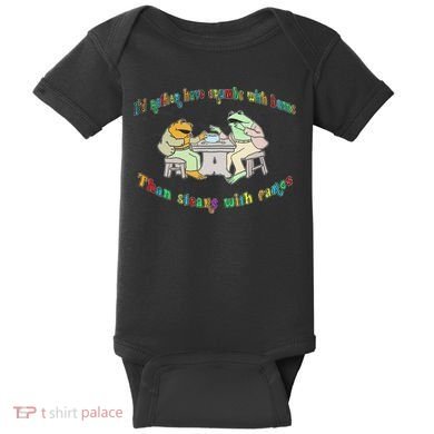 Frog I'd Rather Have Crumbs With Bums Baby Bodysuit