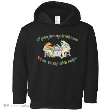 Frog I'd Rather Have Crumbs With Bums Toddler Hoodie