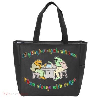 Frog I'd Rather Have Crumbs With Bums Tote Bag