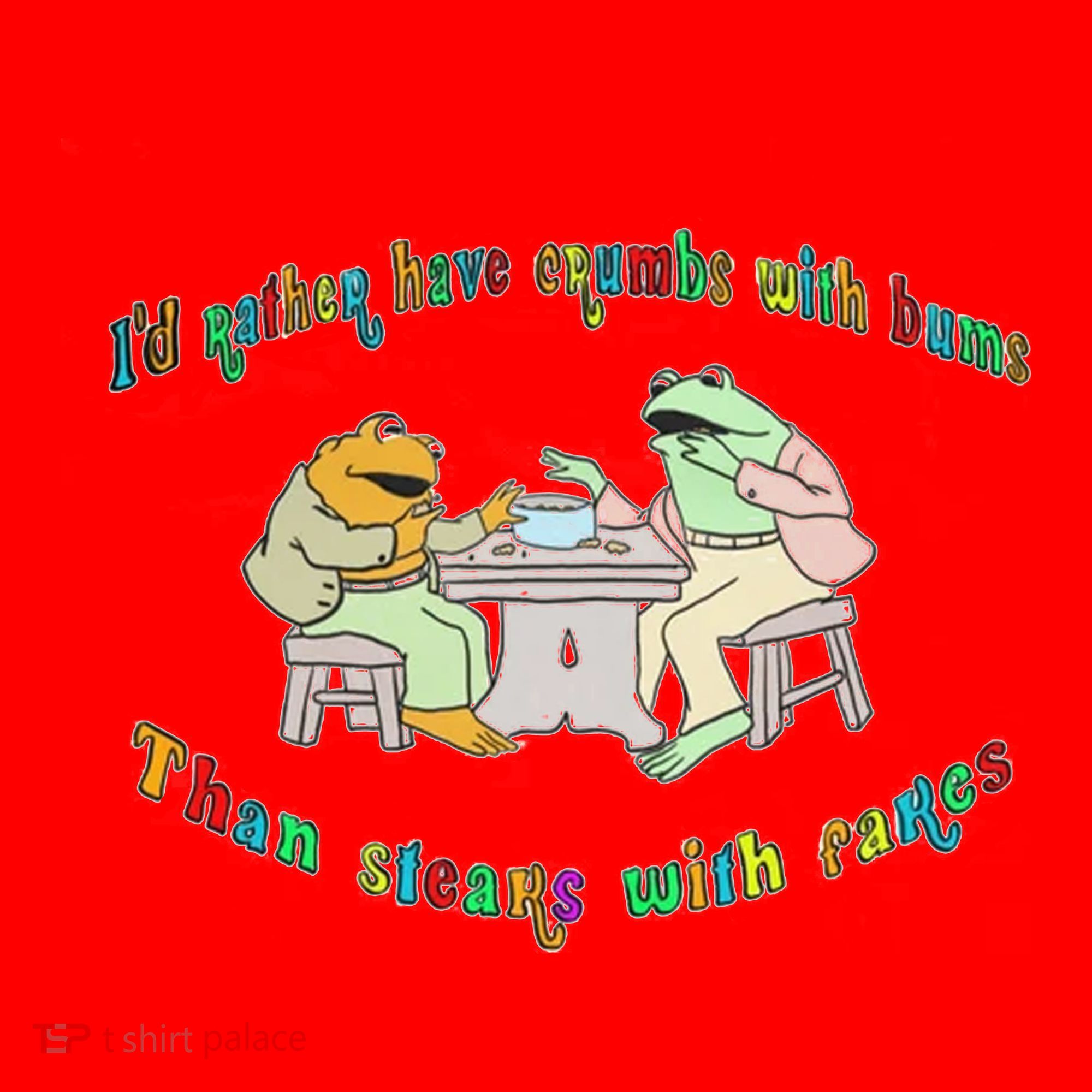Frog I'd Rather Have Crumbs With Bums Santa Hat