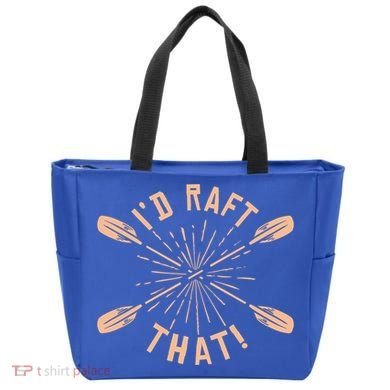 Funny I'd Raft That River Paddling White Water Rafting Gift Tote Bag