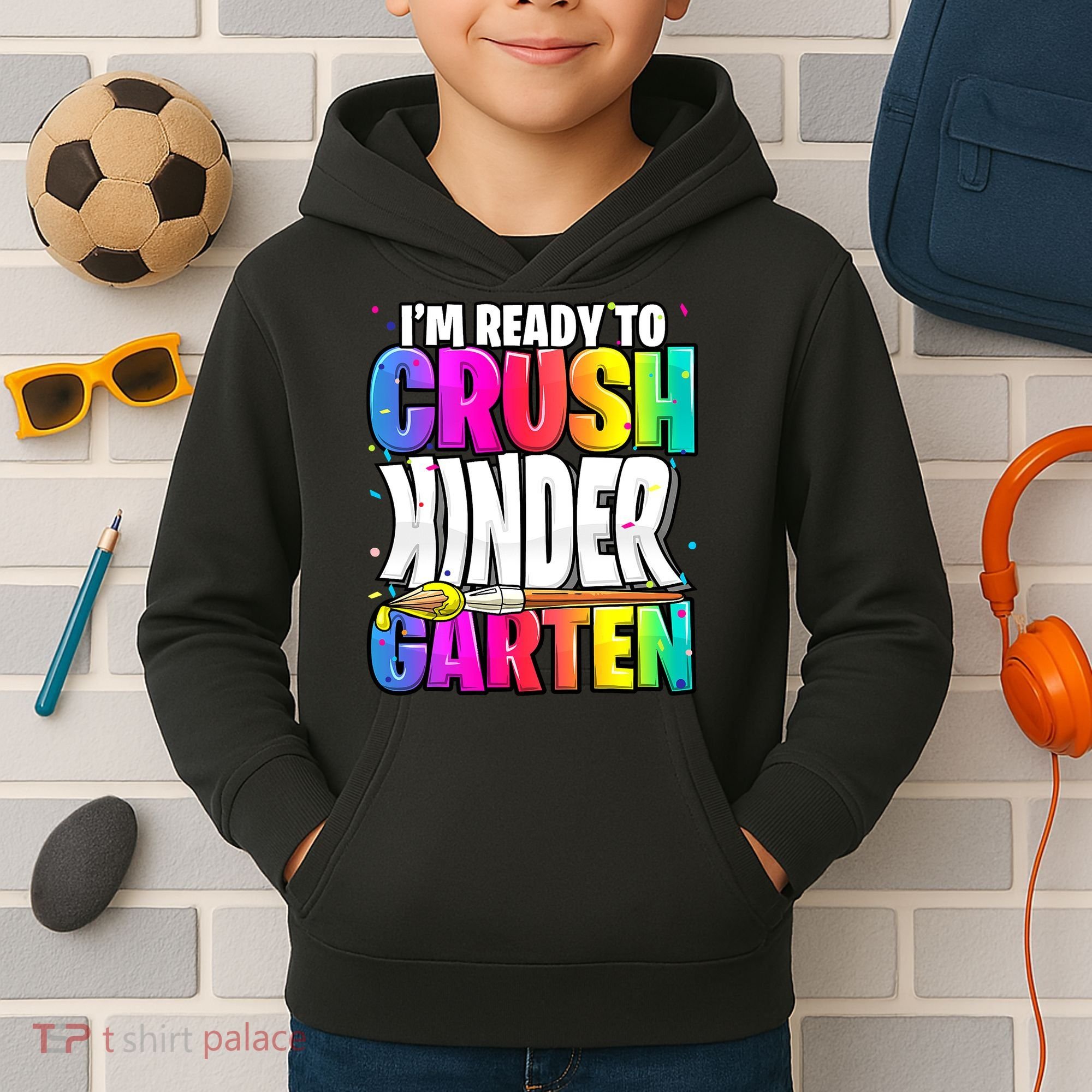Funny I'm Ready To Crush Kindergarten Back To School Kids Hoodie