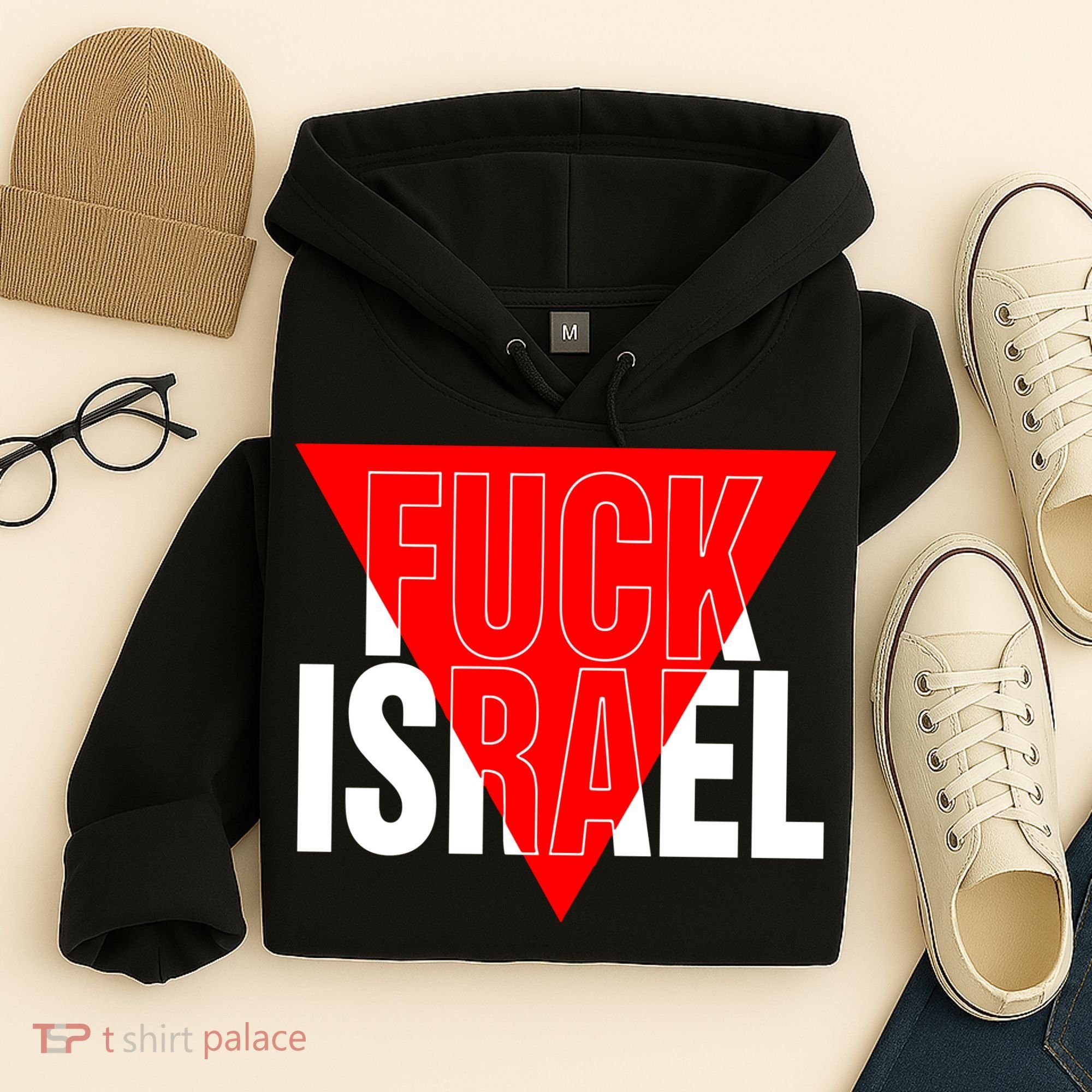 Fuck Israel Red Triangle Hoodie