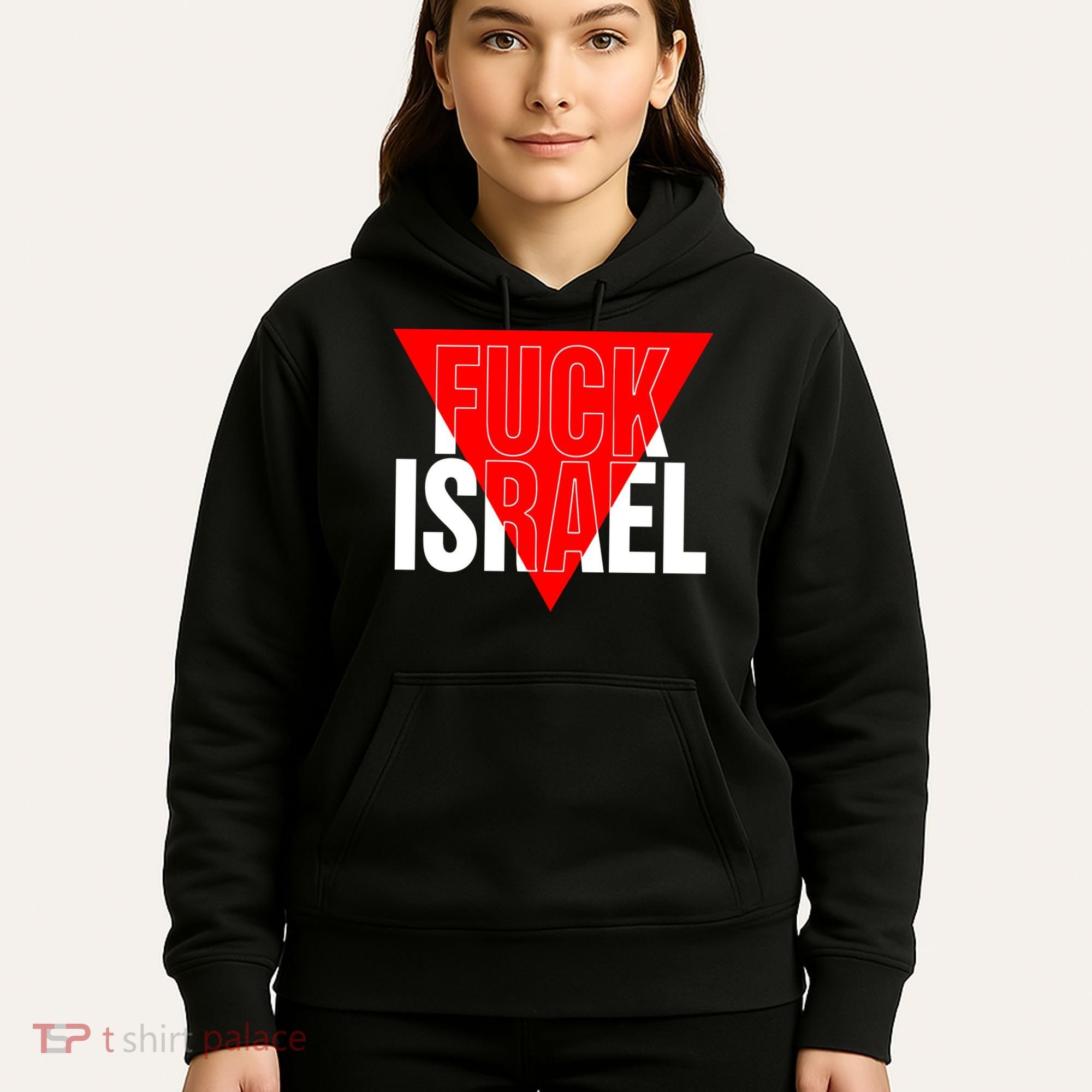 Fuck Israel Red Triangle Hoodie