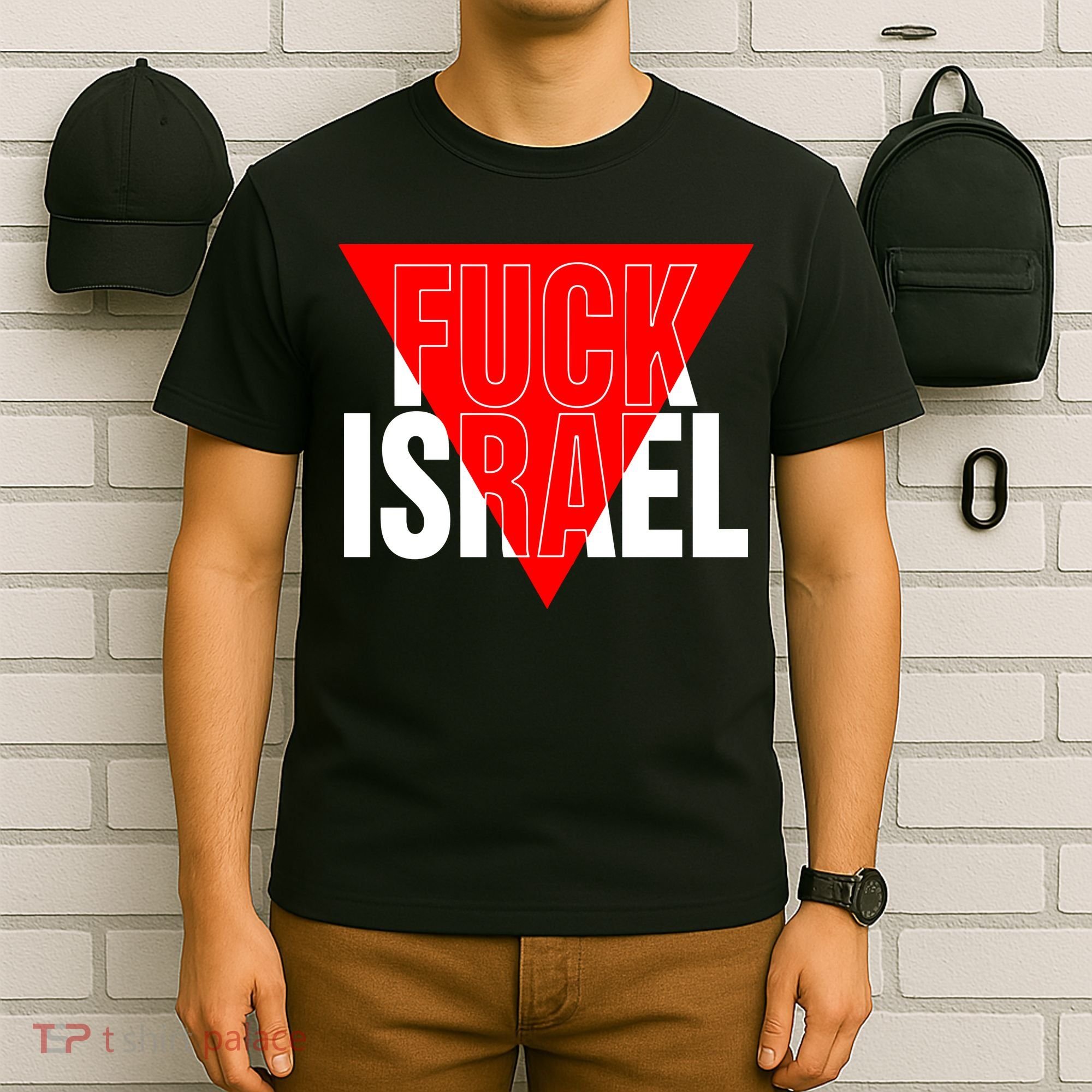 Fuck Israel Red Triangle T-Shirt