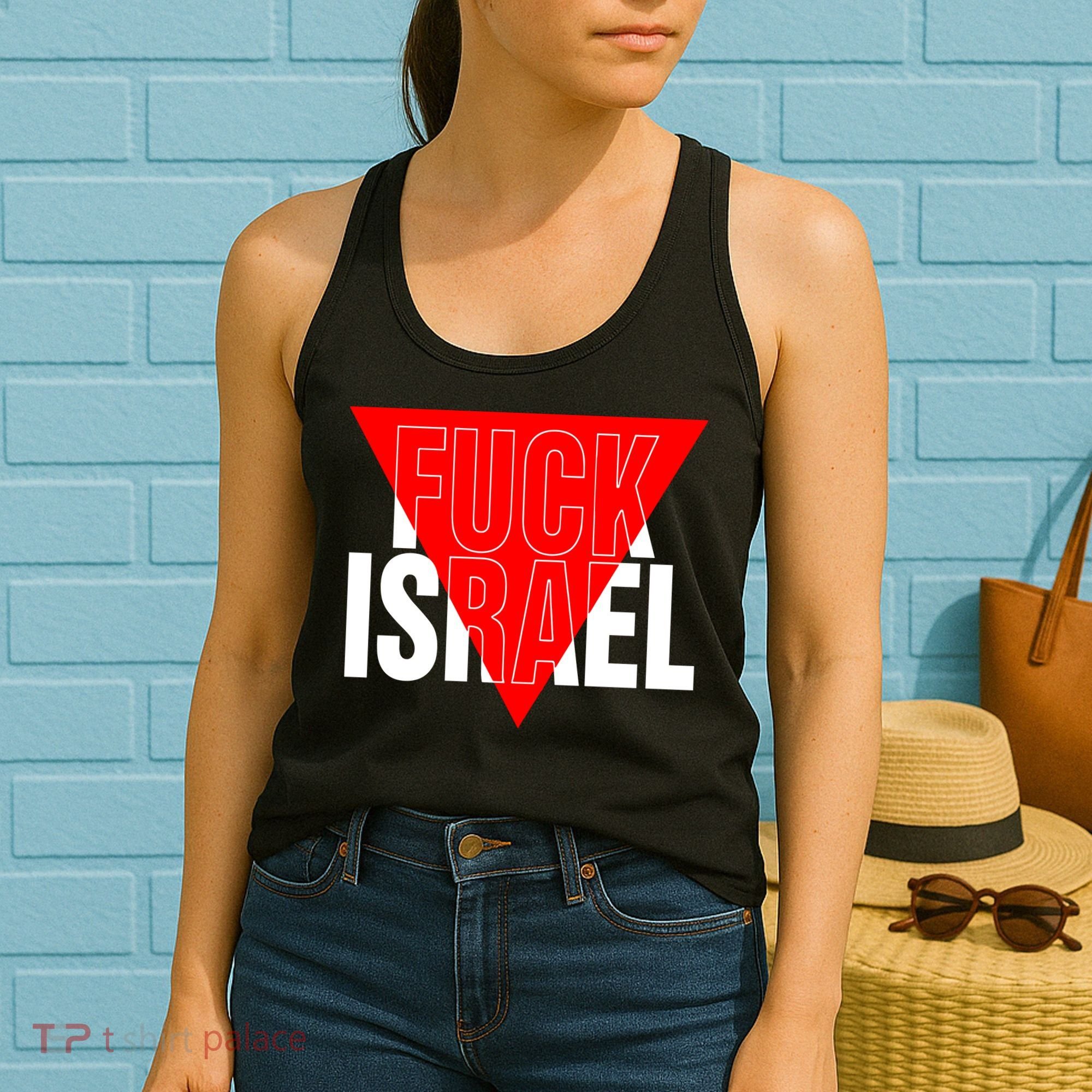 Fuck Israel Red Triangle Women's Tank Top