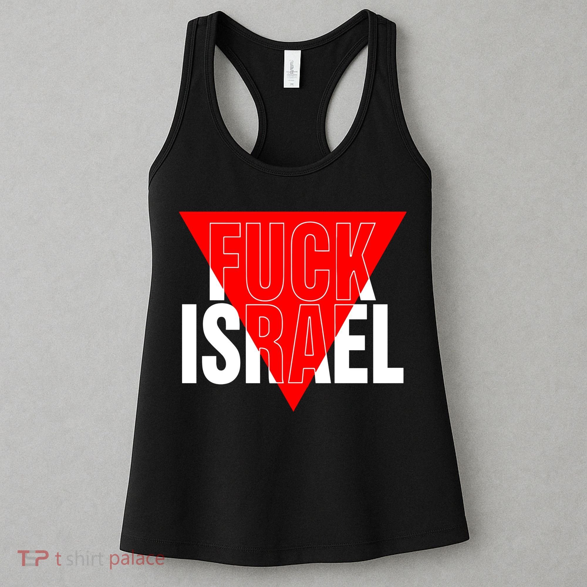 Fuck Israel Red Triangle Women's Tank Top