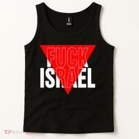 Fuck Israel Red Triangle Tank Top thumb 2