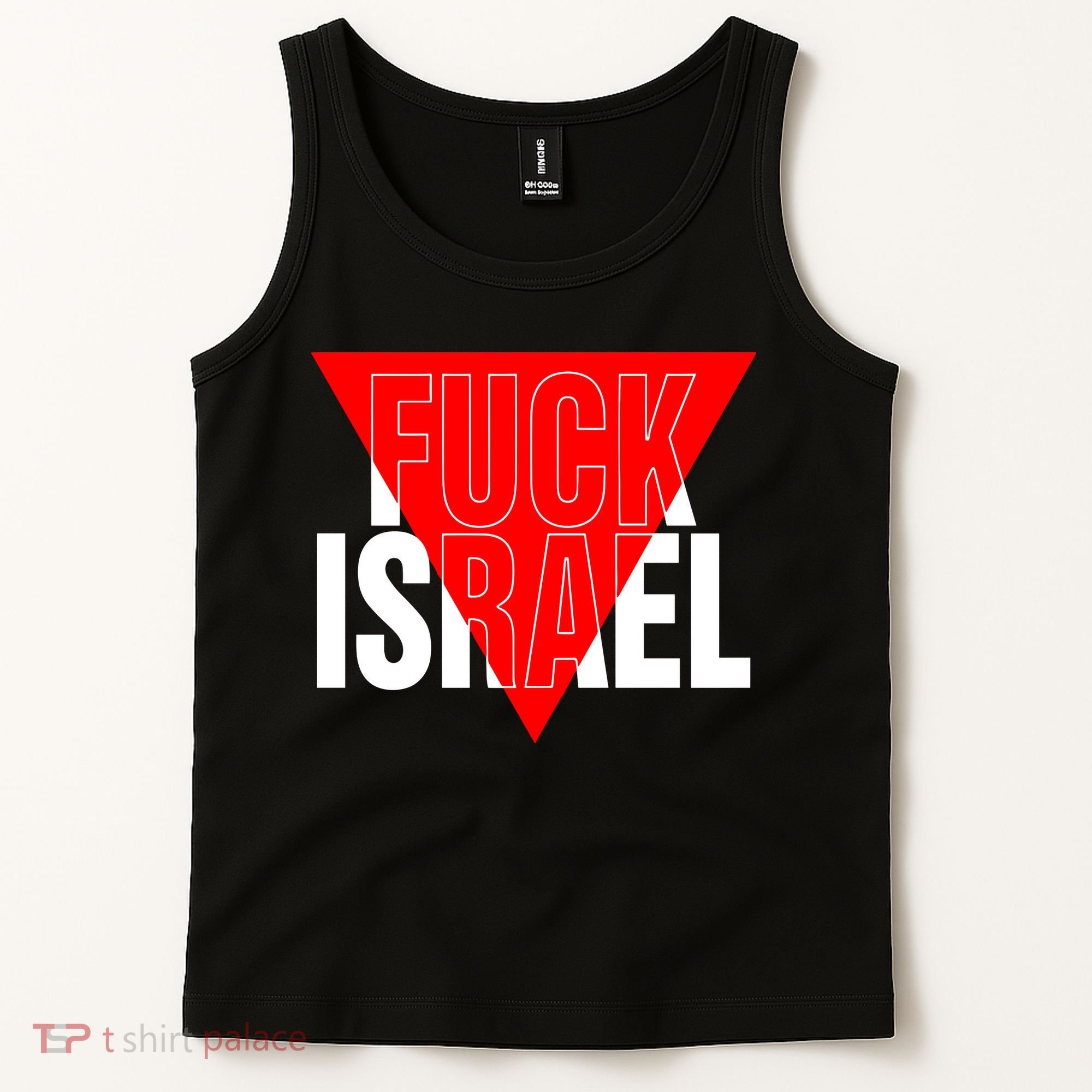 Fuck Israel Red Triangle Tank Top