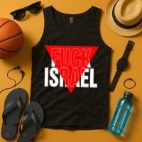 Fuck Israel Red Triangle Tank Top thumb 4
