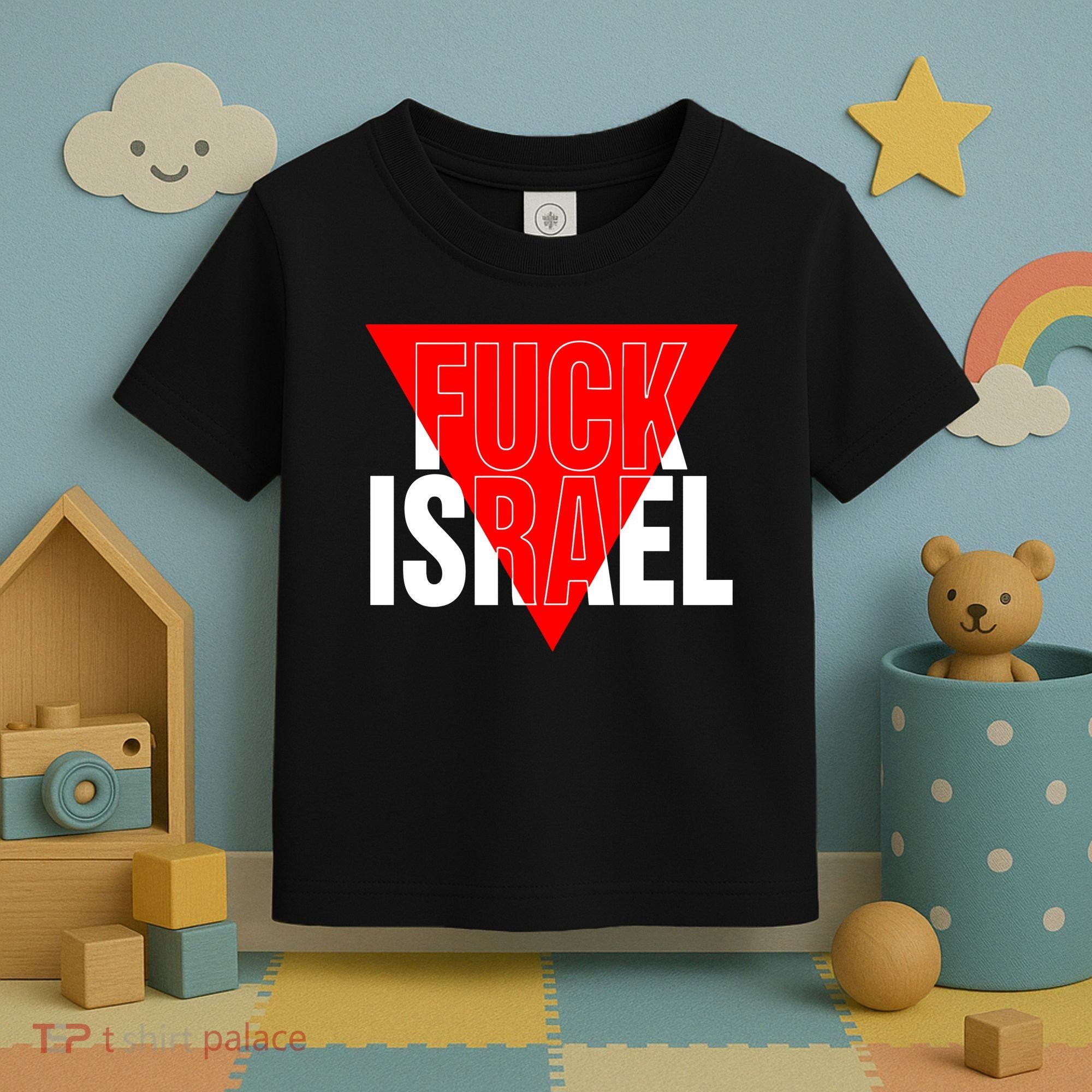 Fuck Israel Red Triangle Toddler T-Shirt