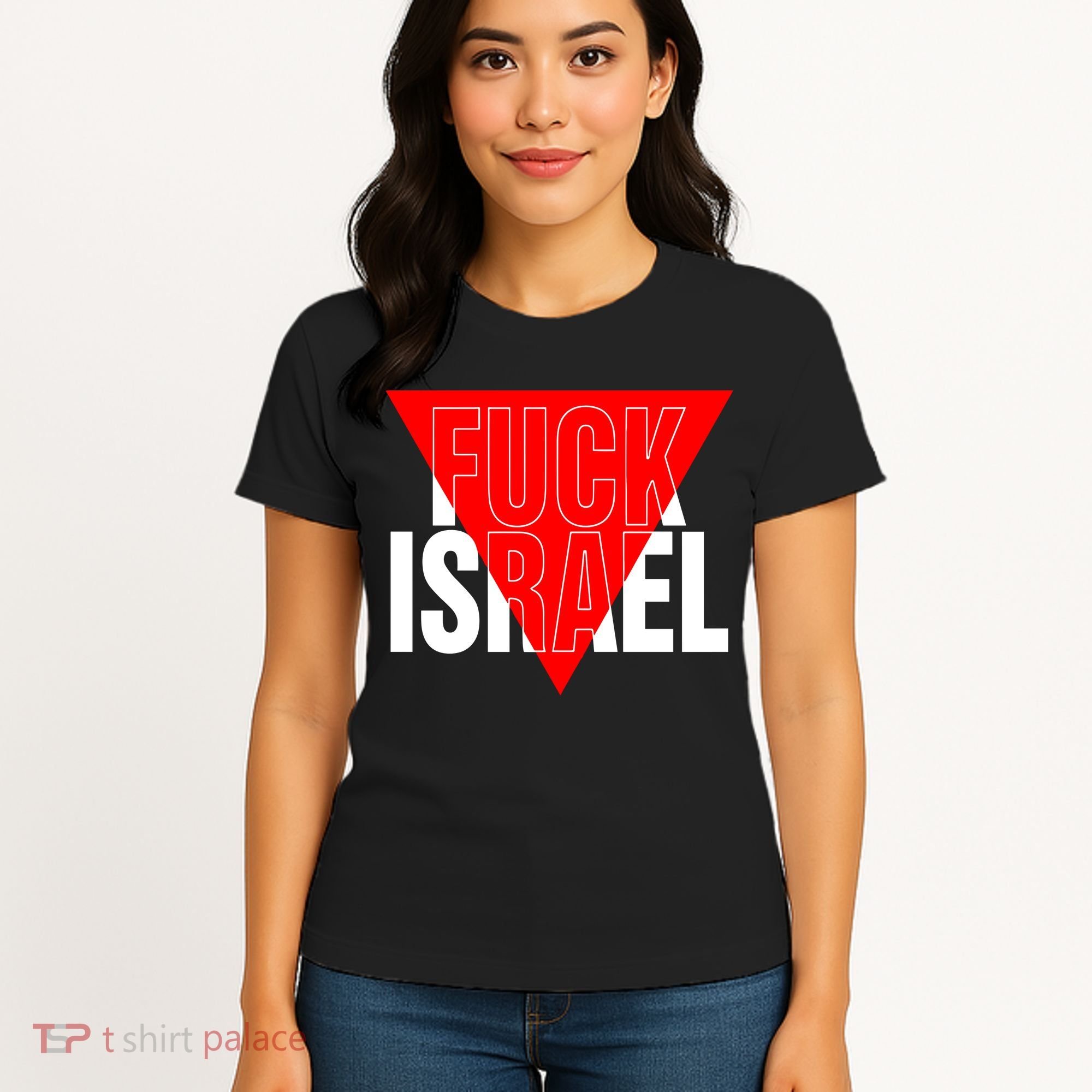 Fuck Israel Red Triangle Women's T-Shirt