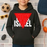 Fuck Israel Red Triangle Kids Hoodie thumb 2