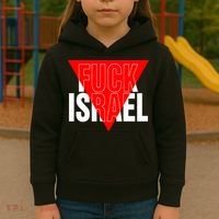 Fuck Israel Red Triangle Kids Hoodie thumb 3