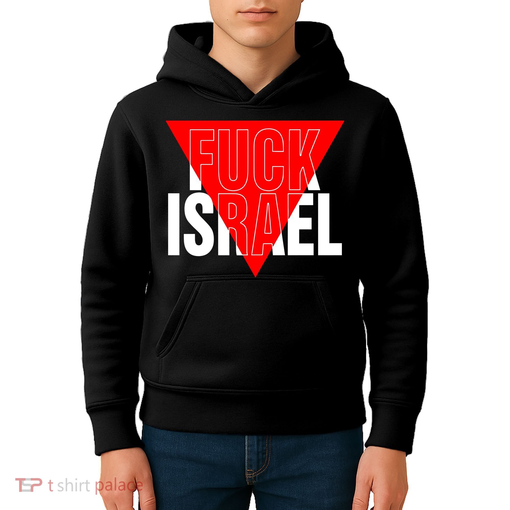 Fuck Israel Red Triangle Kids Hoodie