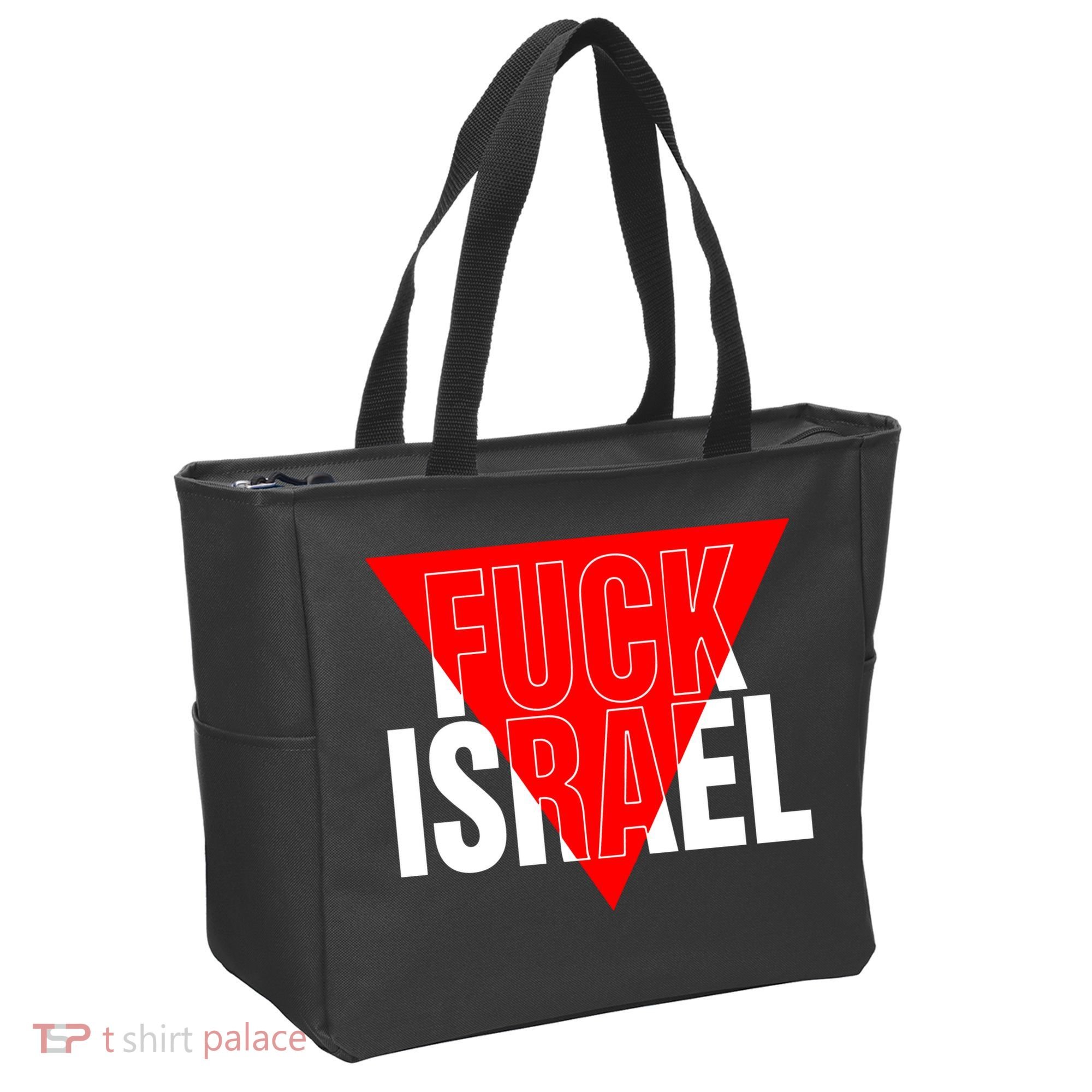 Fuck Israel Red Triangle Tote Bag