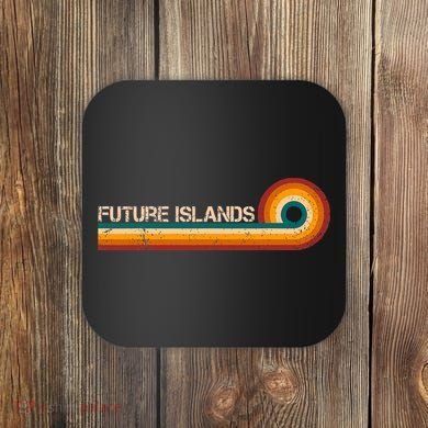 Future Islands Retro Stripes Musician Vintage Coaster