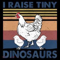 Funny I Raise Tiny Dinosaurs Chicken Joke Farmer Men Women Kids Colorblock Raglan Jersey thumb 2