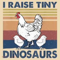 Funny I Raise Tiny Dinosaurs Chicken Joke Farmer Men Women Tote Bag thumb 4