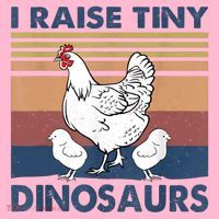 Funny I Raise Tiny Dinosaurs Chicken Joke Farmer Men Women Coaster thumb 2