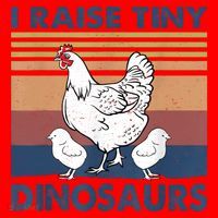 Funny I Raise Tiny Dinosaurs Chicken Joke Farmer Men Women Santa Hat thumb 1