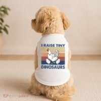 Funny I Raise Tiny Dinosaurs Chicken Joke Farmer Men Women Doggie Tank thumb 2