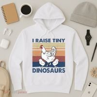 Funny I Raise Tiny Dinosaurs Chicken Joke Farmer Men Women Hoodie thumb 3