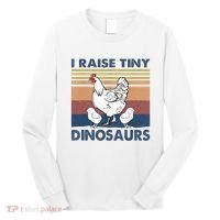 Funny I Raise Tiny Dinosaurs Chicken Joke Farmer Men Women Long Sleeve Shirt thumb 0