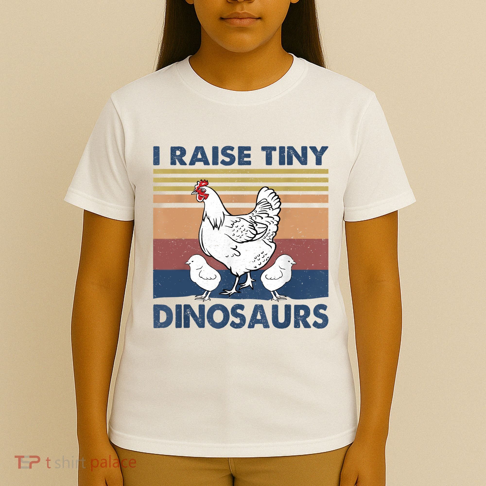 Funny I Raise Tiny Dinosaurs Chicken Joke Farmer Men Women T-Shirt