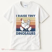 Funny I Raise Tiny Dinosaurs Chicken Joke Farmer Men Women Tall T-Shirt thumb 0