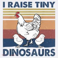 Funny I Raise Tiny Dinosaurs Chicken Joke Farmer Men Women Women's Hoodie thumb 2