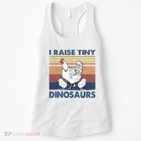Funny I Raise Tiny Dinosaurs Chicken Joke Farmer Men Women Women's Tank Top thumb 0