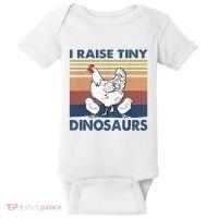 Funny I Raise Tiny Dinosaurs Chicken Joke Farmer Men Women Baby Bodysuit thumb 0