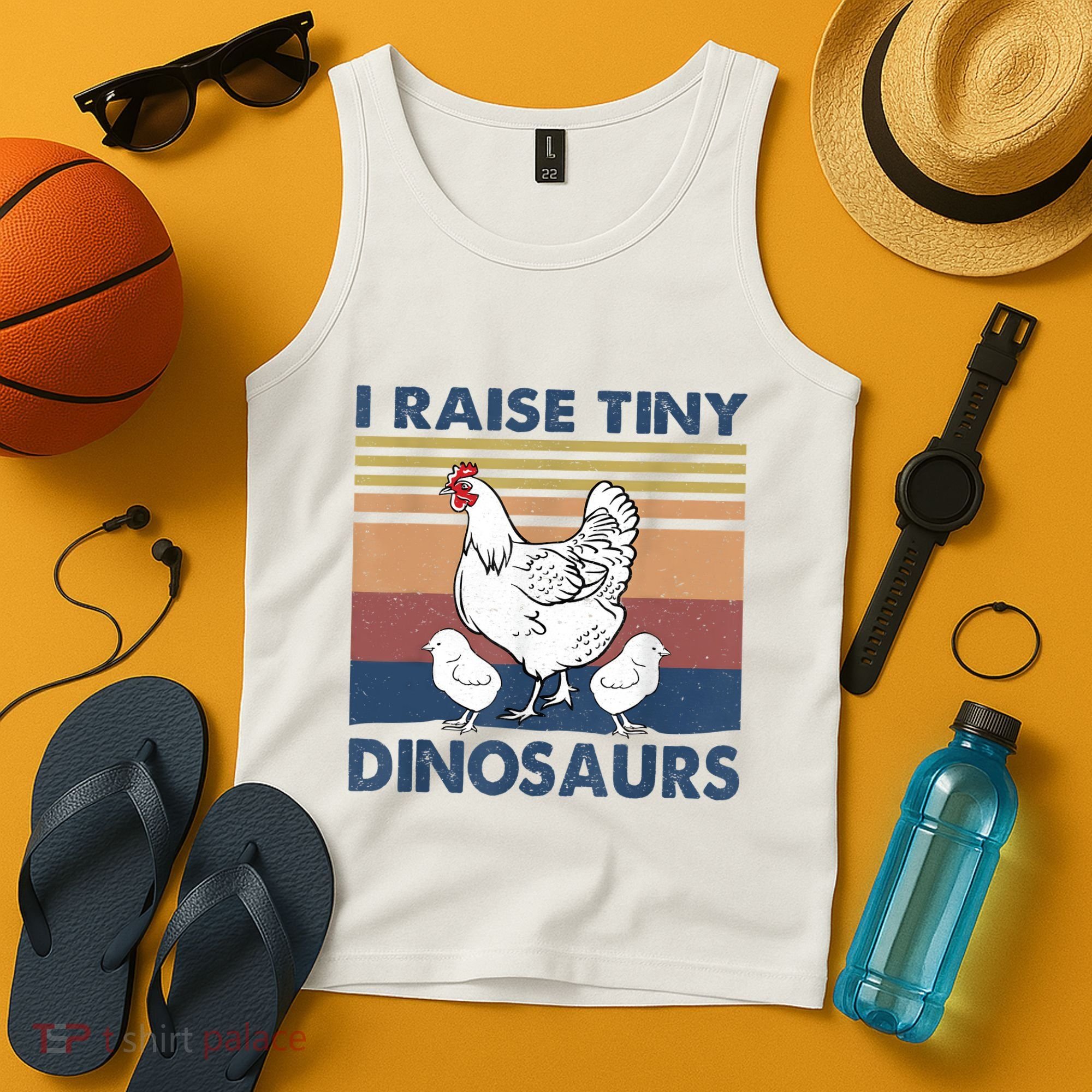 Funny I Raise Tiny Dinosaurs Chicken Joke Farmer Men Women Tank Top