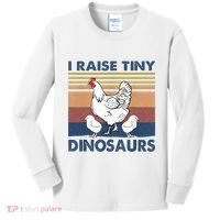 Funny I Raise Tiny Dinosaurs Chicken Joke Farmer Men Women Kids Long Sleeve Shirt thumb 0